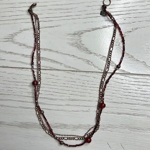 Red beaded Choker Necklace #103